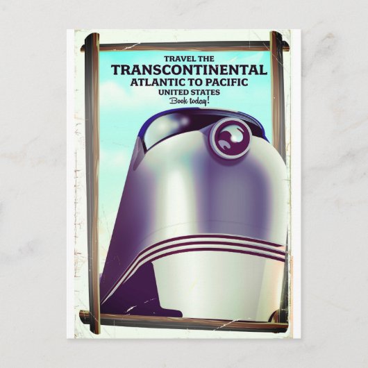 Transcontinental Railroad USA. Postkarte (Vorderseite)