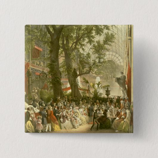 Transept des Kristallpalastes, 1851 (gefärbt Button (Vorderseite)