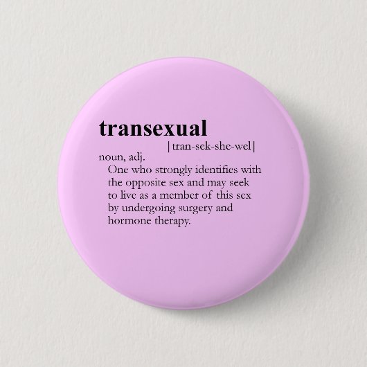 TRANSEXUAL (Definition) Button (Vorderseite)