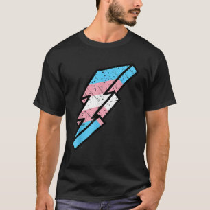 Transexual Pride Lightning Bolt Niedliche LGBTQ P T-Shirt