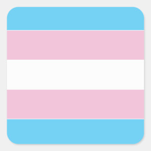 Transexual-Stolperflagge Quadratischer Aufkleber