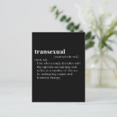 TRANSEXUELL (Definition) Postkarte (Stehend Vorderseite)
