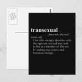 TRANSEXUELL (Definition) Postkarte (Vorne/Hinten)