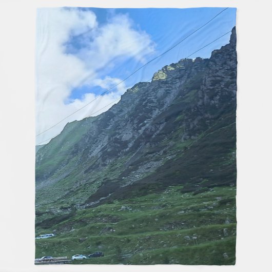 Transfagarasan-Gebirgsstraße - Rumänien Fleecedecke (Vorderseite)