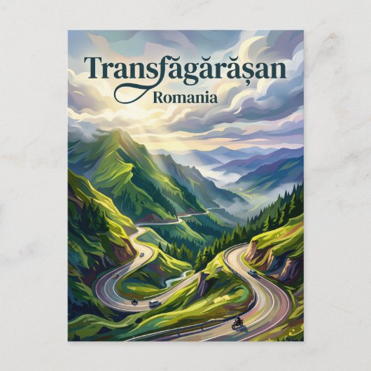 Transfăgărășan Highway Romania Postkarte (Vorderseite)