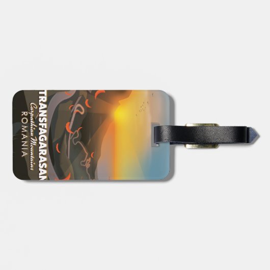 Transfagarasan, Karpaten, Rumänische Straße Gepäckanhänger (Rückseite horizontal)