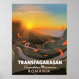 Transfagarasan, Karpaten, Rumänische Straße Poster