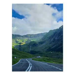 Transfagarasan-Straße – Karpaten-Gebirgsdruck Poster