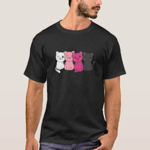 Transfem Flag Pile Pride Lgbtq Katzen Niedlich Kat T-Shirt