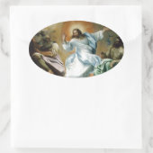 Transfiguration_by_Lodovico_Carracci. Ovaler Aufkleber (Tasche)