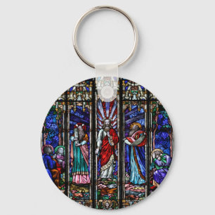 Transfiguration der Jesus Christus-Buntglas-Kunst Schlüsselanhänger