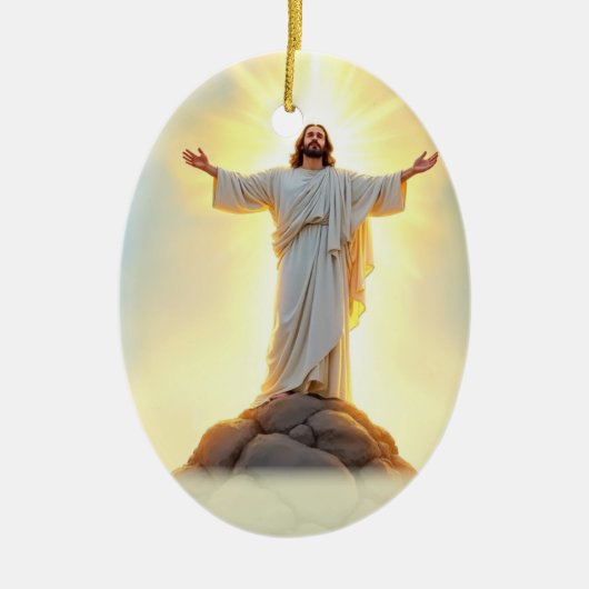 Transfiguration of the Lord God's Peace Blessings Keramik Ornament (Vorne)