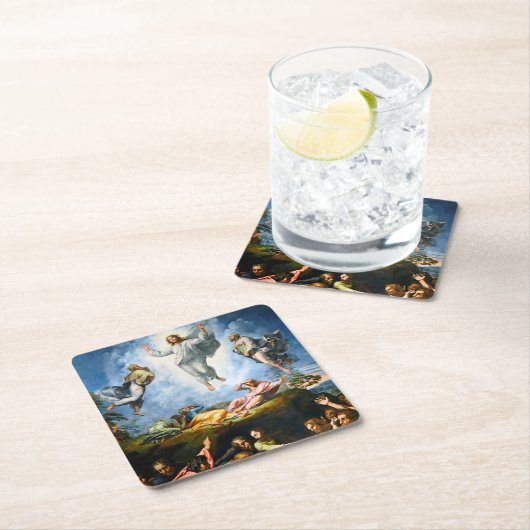 Transfiguration, Raphael Rechteckiger Pappuntersetzer (Vor Ort)