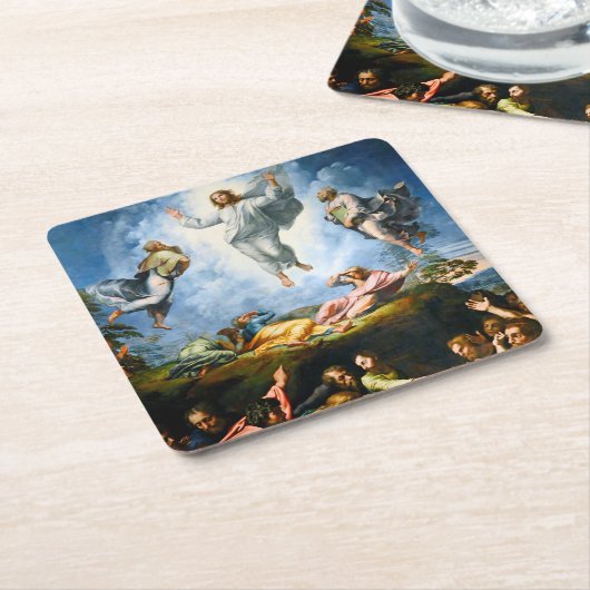 Transfiguration, Raphael Rechteckiger Pappuntersetzer (angewinkelt)