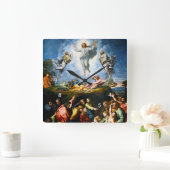 Transfiguration, Raphael Square Wall Clock Quadratische Wanduhr (Zuhause)