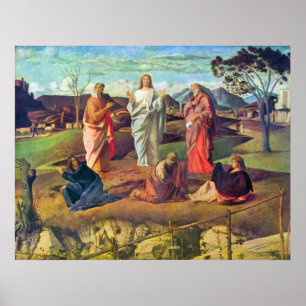 Transfiguration von Christus durch Bellini Poster
