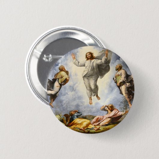 Transfiguration von Christus - Raphaello Sanzio Button (Vorne & Hinten)