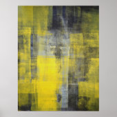 "Transform Black and Yellow Abstrakt Art Print" Poster (Vorne)