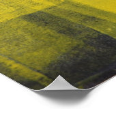 "Transform Black and Yellow Abstrakt Art Print" Poster (Ecke)