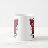 Transform with Love Mug – Crimson Butterfly Gift Kaffeetasse (Mittel)