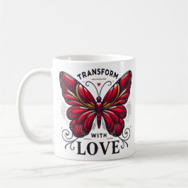 Transform with Love Mug – Crimson Butterfly Gift Kaffeetasse