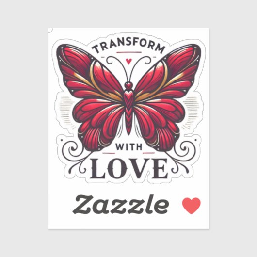Transform with Love Sticker – Crimson Butterfly Sy (Blatt)