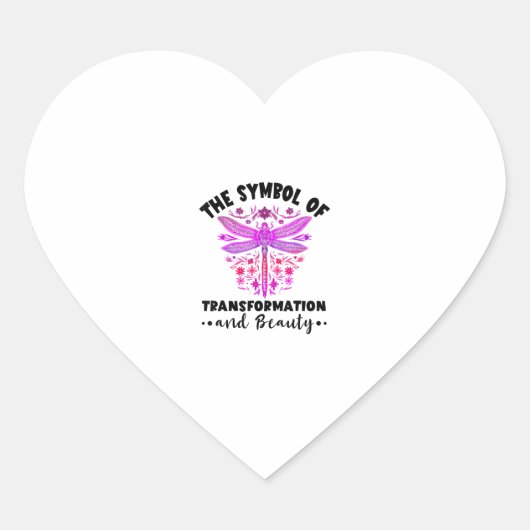 Transformation Beauty Nature Insect Dragonflies Dr Herz-Aufkleber (Vorderseite)