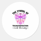 Transformation Beauty Nature Insect Dragonflies Dr Runder Aufkleber (Vorderseite)