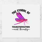 Transformation Beauty Nature Insect Dragonflies Dr Schaumweinetikett (Einzelnes Label)