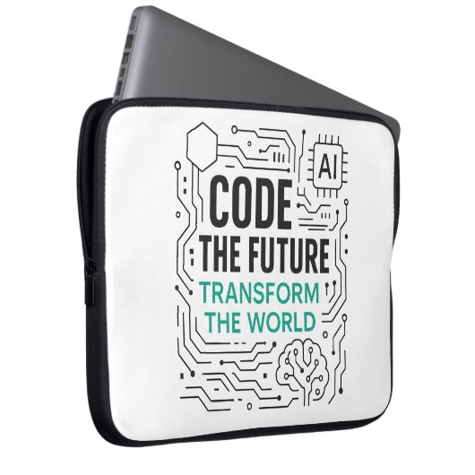 Transformation der Welt | Code Future Laptopschutzhülle (Vorne Rechts)
