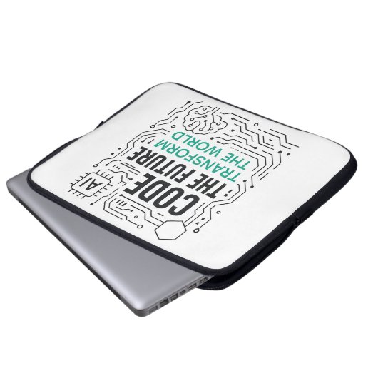 Transformation der Welt | Code Future Laptopschutzhülle (Vorne Knopf)