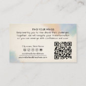 Transformation Line Art Butterfly Life Coach Visitenkarte (Rückseite)