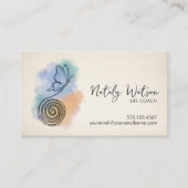 Transformation Line Art Butterfly Life Coach Visitenkarte (Vorderseite)