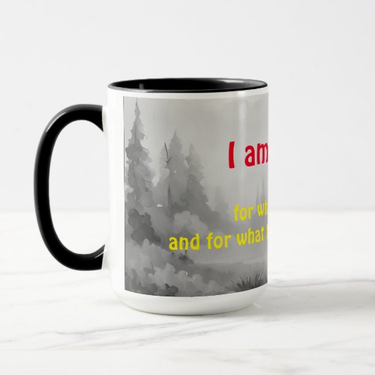 Transformationelles Mantra, für das ich dankbar bi Tasse (Links)