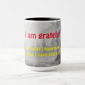 Transformationelles Mantra, für das ich dankbar bi Tasse (Zentrum)