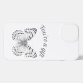 Transformative Butterfly-Sketch-Handy-Case iPhone Hülle (Rückseite (Horizontal))