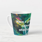 transformative Mantra Wasserfall Kaffeetasse Milchtasse (Linke Ecke)
