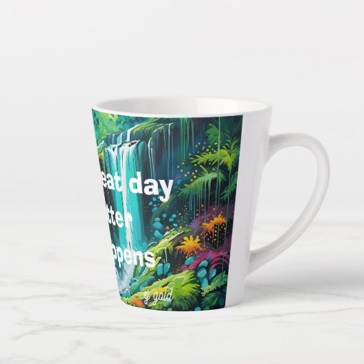 transformative Mantra Wasserfall Kaffeetasse Milchtasse (Rechts)