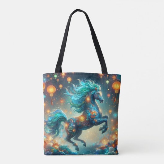 Transformative Teal Horse Tasche (Rückseite)