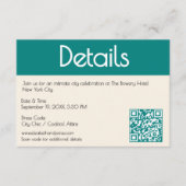 Transformative Teal Modern Contemporary Wedding Begleitkarte (Vorderseite)