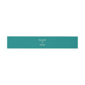 Transformative Teal Modern  Contemporary Wedding Einladungsbanderole (Flach)