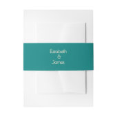Transformative Teal Modern  Contemporary Wedding Einladungsbanderole (Vorderseite Beispiel)
