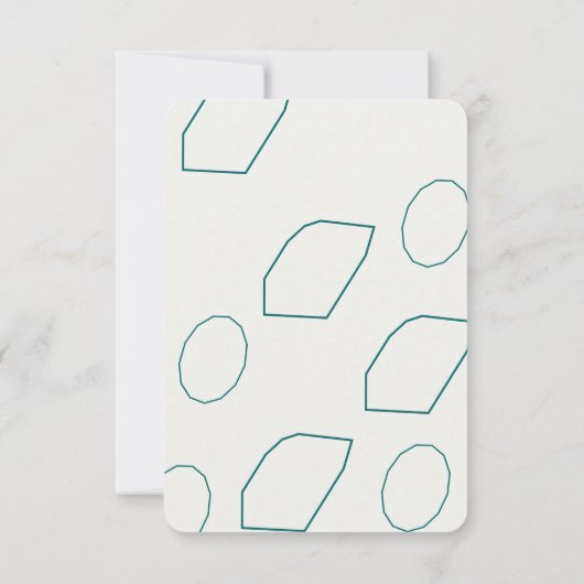 Transformative Teal Modern Craft Wedding Details Einladung (Rückseite)