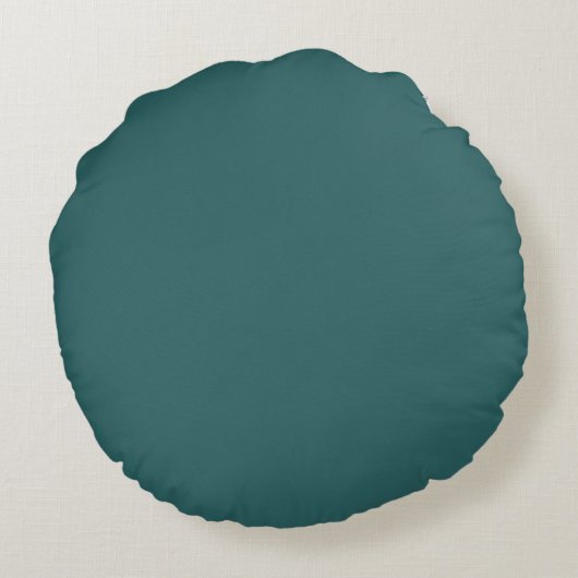 Transformative Teal  Rundes Kissen (Rückseite)