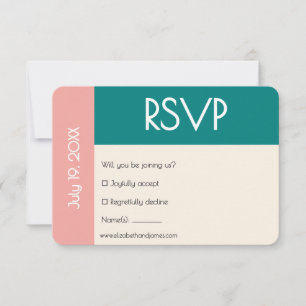Transformatives Teal Modernes Zeitgenössisches Hoc RSVP Karte