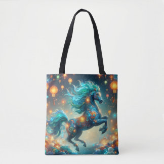 Transformatives Teal-Pferd Tasche