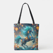 Transformatives Teal-Pferd Tasche (Rückseite)