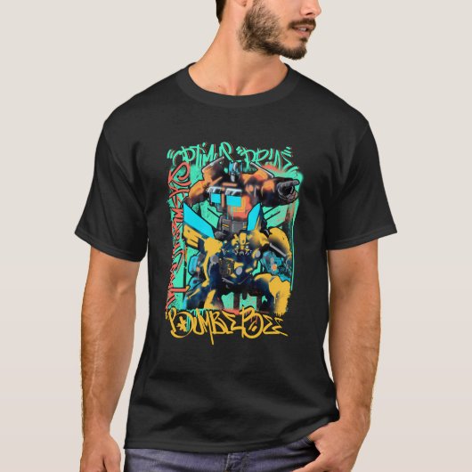 Transformers Aufstieg der Tiere Optimus Bee Graffi T-Shirt (Vorderseite)