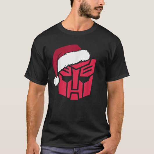 Transformers Christmas Autobots Weihnachtsmannmütz T-Shirt (Vorderseite)