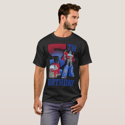 Transformers Optimus Prime 5th Birthday Gradient F T-Shirt (Vorne ganz)